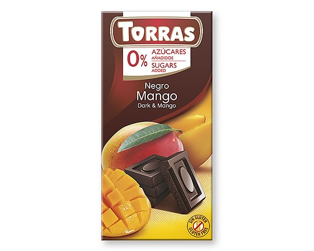 (image for) Torras Dark Chocolate with Mango (Sugar Free) 75g